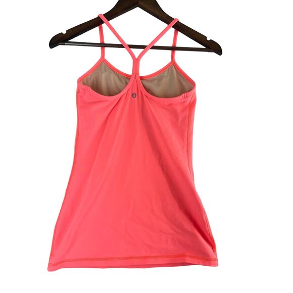 Lululemon Tank Top Active Pink Size SM (?) Exercise Halter Neck T Back With Bra - Picture 4 of 8
